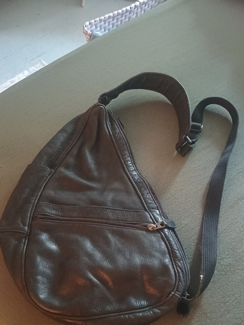 LL Bean Leather Sling Bag - Casual Crossbody